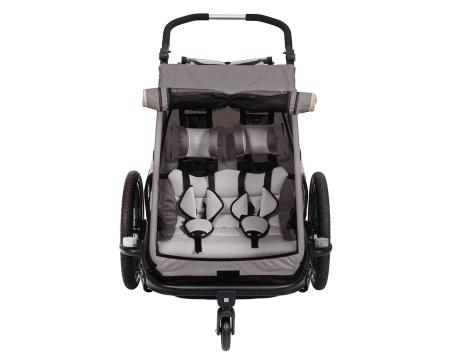 Remorque pour enfant DUO S BS-C10 Gris/Beige/Anthracite