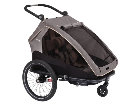 Remorque pour enfant DUO S BS-C10 Gris/Beige/Anthracite