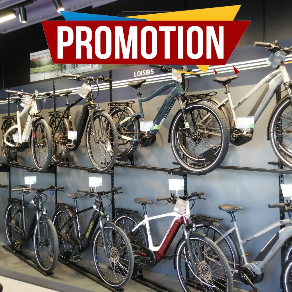 Promotions vélos électriques urbains loisirs Mondovelo