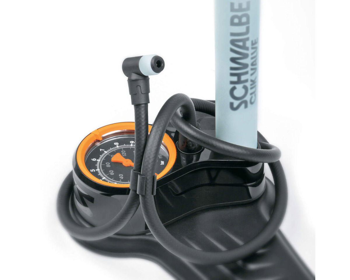 Pompe à pied AIR-X-PLORER CLIK VALVE 10.0 Bleu Ciel/Noir