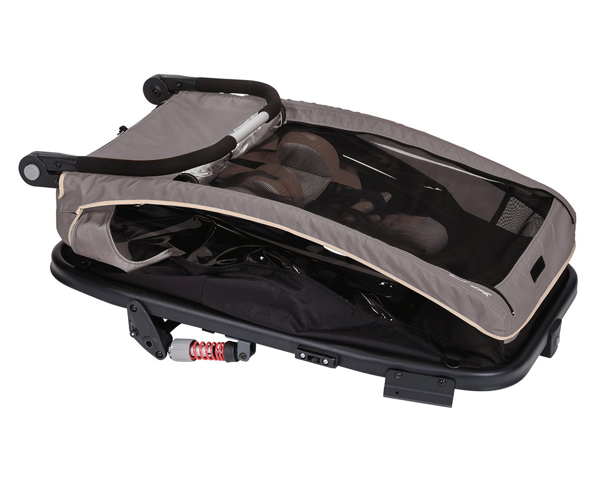 Remorque pour enfant DUO S BS-C10 Gris/Beige/Anthracite